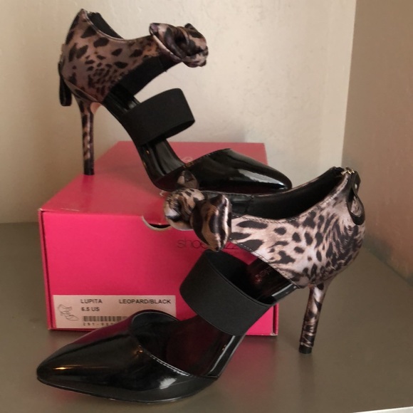 Lupita by Shoedazzle leopard/black heels. Size 6.5 - Picture 3 of 6